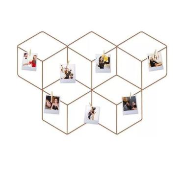 Imagem de Painel De Fotos Metal Aramado Losângulo