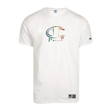 Imagem de Camiseta Manga Curta Champion Malhão Rainbow Colors Branco