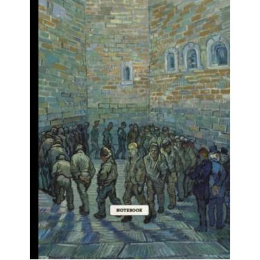 Imagem de Caderno de composição: Capa Van Gogh Prisoners Exercising 1890, 21 x 28 cm, 200 páginas: Vincent Willem Van Gogh Prisoners' Round Journal: Papel pautado em branco pautado pela faculdade, 100 folhas