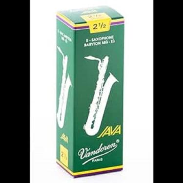 Imagem de Palhetas de Saxofone Barítono Cortado Vermelho Java Filed Vandoren - #2.5, 5 caixas