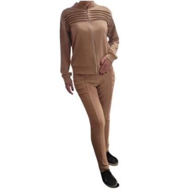 Imagem de Conjunto Frio Feminino Inverno Agasalho Calça e Blusa-Feminino