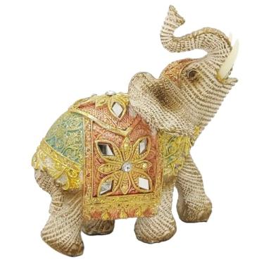 Imagem de Elefante Decorativo Em Resina GRANDE Estatueta Indiano Sabedoria Sorte (elefante X200)