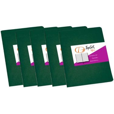 Imagem de Kit 5x Caderneta 14x21cm A5 40 Folhas Pautadas Tupi TopGet