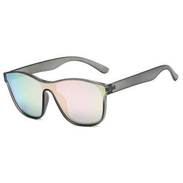 Imagem de Óculos de sol polarizados quadrados masculino feminino moda quadrada óculos de sol lentes de moda condução férias viseira de sol uv400, cinza rosa, j