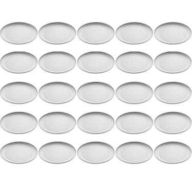 Imagem de Conjunto de 25 Pratos para Sushi Sashimi em Melamina Preto Fosco 25,5cm para Restaurantes