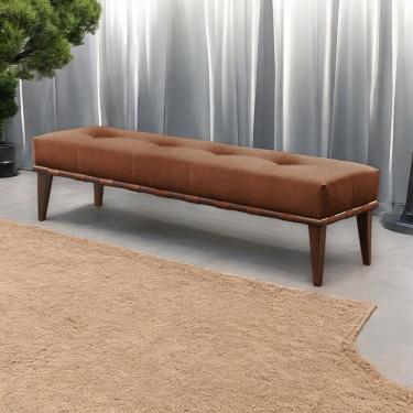 Imagem de Recamier Luxo Madeira Maciça Valentin Caramelo