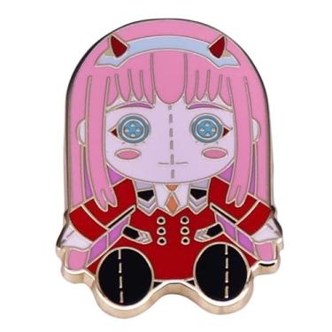 Imagem de Boneca Darling In The Franxx Zero Two Anime Mangá 3,6 cm Emblema Esmaltado, 1.4 Inches, Esmalte, Esmalte