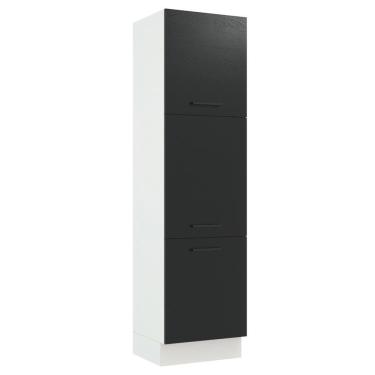 Imagem de Paneleiro Madesa Agata 60cm 3 Portas Branco Preto