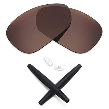 Imagem de Lentes de reposição e kits de borracha Mryok para óculos de sol Oakley Crosshair 1.0 (2005), Bronze Brown Polarized Lenses & Black Rubber Kits, One Size
