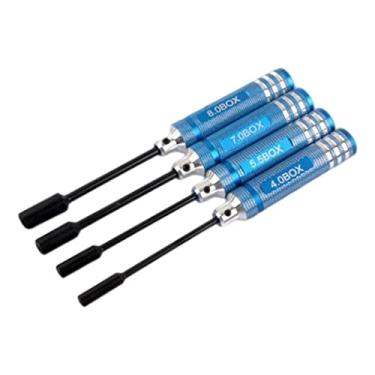 Imagem de Conjunto de 4 chaves de fenda sextavadas RC – Kit de ferramentas de metal de precisão para modelos de hobby, carros RC, drones e helicópteros – Drivers à prova de ferrugem de alta resistência (4,0