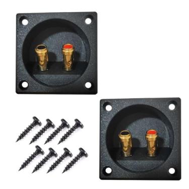 Imagem de XYRSTOLR 2 peças caixa de alto-falante bidirecional copo terminal com plugues banana caixa subwoofer caixa de alto-falante terminal para alto-falante estéreo de carro doméstico DIY e subwoofer