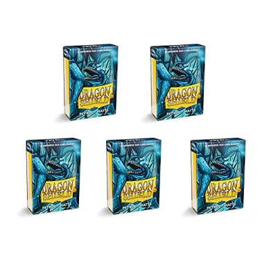 Imagem de 5 Packs Dragon Shield Matte Mini Japanese Petrol 60 ct Card Sleeves Value Bundle!