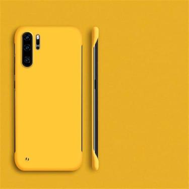 Imagem de Capa ultrafina sem moldura para PC para Huawei P30 P40 P50 P60 Pro Lite Mate 50 Pro Nova 5T 10 9 Pro 4G 5G Gradiente Matte Phone Cover, amarelo, para P60 Pro