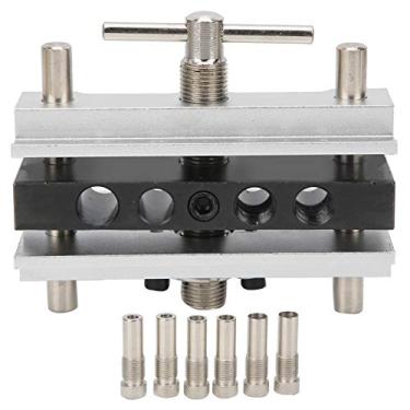 Imagem de Fafeicy Gabarito de cavilha de carpintaria autocentrada, gabarito de cavilha de centralização 3 em 1 para fixação, carregamento, perfuração de furo, serra de furo