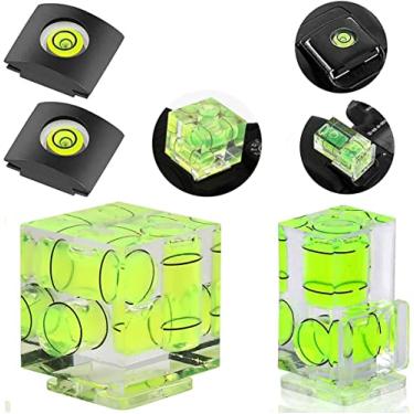 Imagem de Nível de câmera Hot Shoe, Hot Shoe nível de bolha, capa de sapato quente para câmera, 3 eixos, 2 eixos, 1 eixo, nível de bolha compatível com Nikon, Olympus, Pentax Digital e câmeras de filme, 4