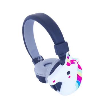 Imagem de Fone ouvido cartoon unicornio c/microfone e c/fio  preto - Next Tradin