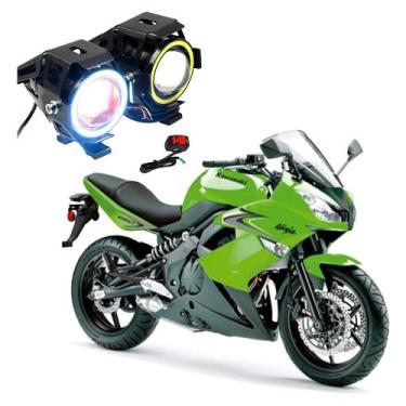 Imagem de Par Farol de Milha Angel Eye U7 para Moto Kawasaki NINJA 650R 649CC 20