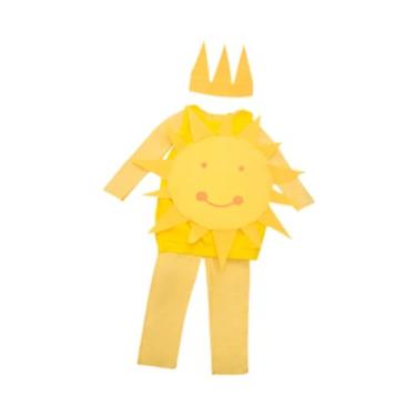 Imagem de kowaku Fantasia infantil de sol, roupa criativa de cosplay para festa de performance em palco, Size S