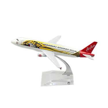 Imagem de 24-Hours Asia Air SEMANGAT HARIMAU MUDA Airbus 320 Plane Model Alloy Metal Airplane Models Die-cast 1:400