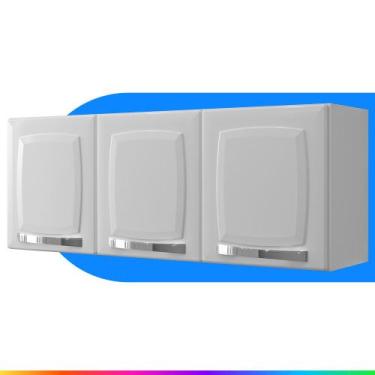 Imagem de Armário de Cozinha Aéreo Itatiaia Aço 3 Portas Rose Branco Neve, Branc