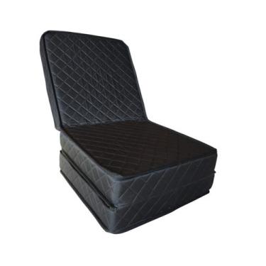 Imagem de Puff Multiuso Solteiro preto 3em1 D33 1,80X0,60X0,10 - Sobral Rezende 