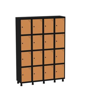 Imagem de Armário Guarda Volume Locker Roupeiro 16 Portas Aço Grp 504/16 - Pandi