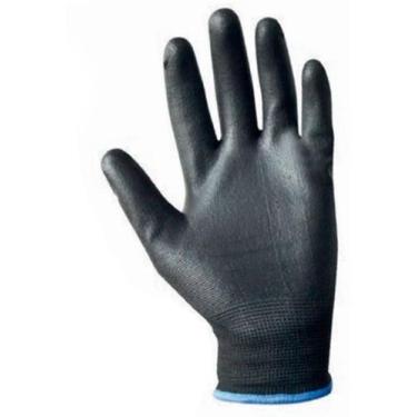 Imagem de Luva PU Multitato Tato Preta Proteplus Segurança Mecânica Kit 5 Pares 