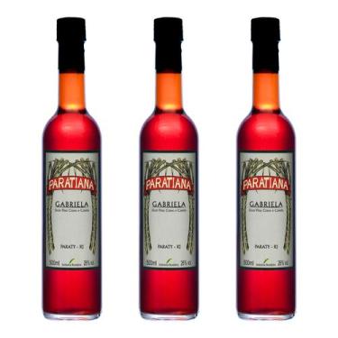 Imagem de Kit 3 Cachaças Gabriela Paratiana 500 ml Licor Artesanal com Cravo e C