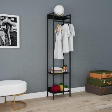 Imagem de Estante Closet Arara 187x45cm 3 Prateleiras Active Yescasa