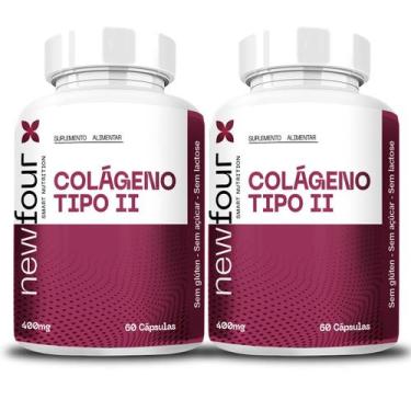 Imagem de 2x Colágeno Tipo 2 Puro ll  40mg 120 Cápsulas - New Four