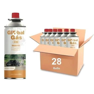 Imagem de Kit 28 refil cartucho gás butano para maçarico culinário e fogareiro c