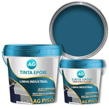 Imagem de Tinta Epoxi Industrial Azul Azure AG - RAL5009 - Resinas ag, 18KG