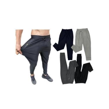 Imagem de Kit Com 4 Calças Esportivas De Seda Gelada Dryfit  Esporte! - SPORTS, 