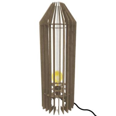 Imagem de Luminária de Chão MDF PENEDO - CORALISA, Marrom, Kit com 3 - 90x20cm, 