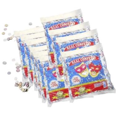 Imagem de 10 Pacotes Confete 100g Festas Carnaval Bloquinho Matinês - Dalegria