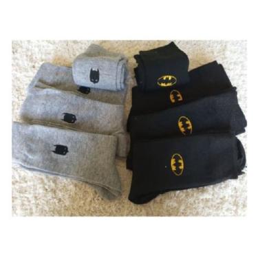 Imagem de 3 Pares Meia Algodão BAT Cano Alto 37a42 - Sem marca, 3 par sortidas, 