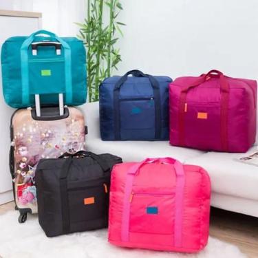 Imagem de 3X Bolsa sacola Dobrável De Viagem Travel Bag Prende Na Mala - PL