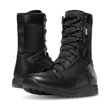 Imagem de Danner Tachyon Gore-Tex Botas táticas masculinas de 20 cm - Couro de flor integral impermeável e nylon 500D com cadarço rápido, palmilha confortável e sola de tração antiderrapante, preta - 11 D
