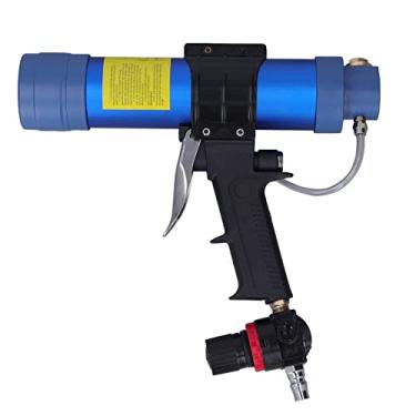 Imagem de Pistola de cola para calafetagem de silicone para salsicha, pistola seladora de ar, pistola de cola pneumática de vidro de 310 ml com medidor de pressão