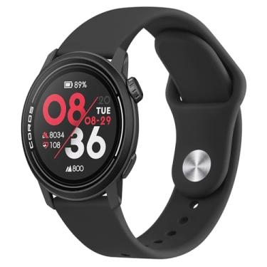 Imagem de Meliya Pulseiras para relógio inteligente Coros Pace 3/Apex 2 Pro/Apex Pro, pulseira de substituição de silicone macio de 22 mm (preto)