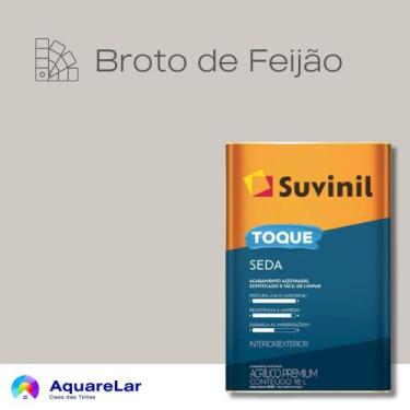 Imagem de Toque Seda Suvinil Acetinado 16L, BROTO DE FEIJÃO