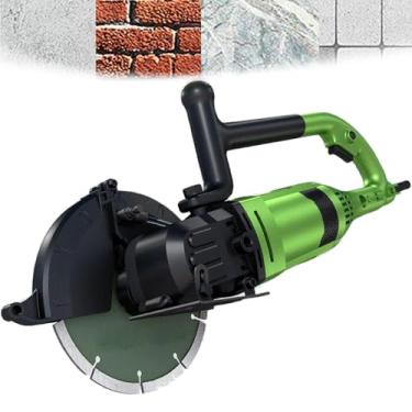 Imagem de 星姿 Máquina de corte de ranhura de parede, máquina de entalhar de tijolo de corte elétrico de concreto, 13000r/min, profundidade ajustável de 70 mm, com proteção contra falha de energia, para tijolo