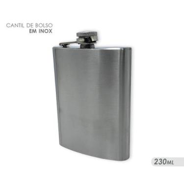 Imagem de Cantil de Bolso Inox 230ml - Uny Gift