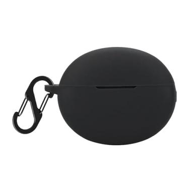 Imagem de VAEKNVG Capa de silicone para Oneplus Nord Buds 3 pro/Oneplus Buds Pro 3, capa protetora à prova de choque com mosquetão acessórios (preto)