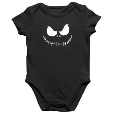 Imagem de Body Bebê Algodão Scare Face - Foca na Moda, Preto, M