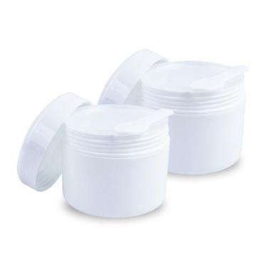 Imagem de Kit 2 Pote Creme Cosmético Gel Unha Tampa Vedação Colher 30g - Arte Se