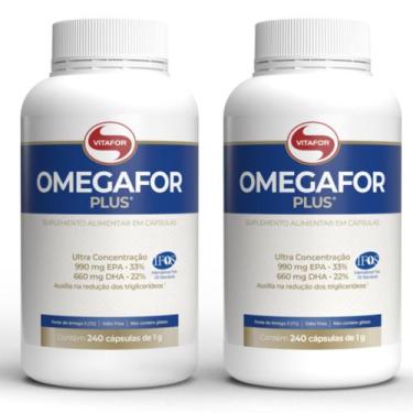 Imagem de Kit 2 Omegafor Plus 1000mg 240 cap Vitafor