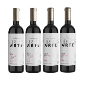 Imagem de Kit 4 Un Vinho Casa Valduga Arte Fruité Blend (Marselan e Malbec) 750 