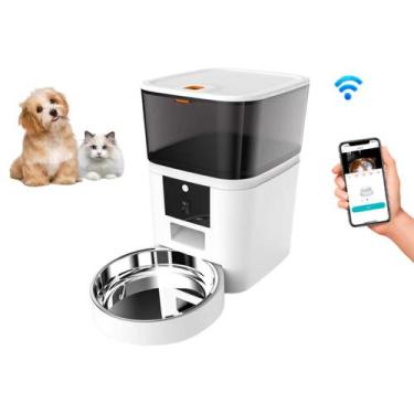 Imagem de Alimentador Inteligente Automático Para Pet Cães E Gatos Com Câmera - 