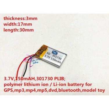 Imagem de 1 Unidade 301730 3,7v 150mah  3mm X 17mm X 30mm - - KMIG